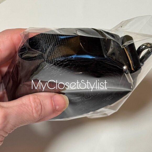 NEW Bandolier FULLY adjustable Black Crossbody Strap Silver RARE! - Picture 6 of 6